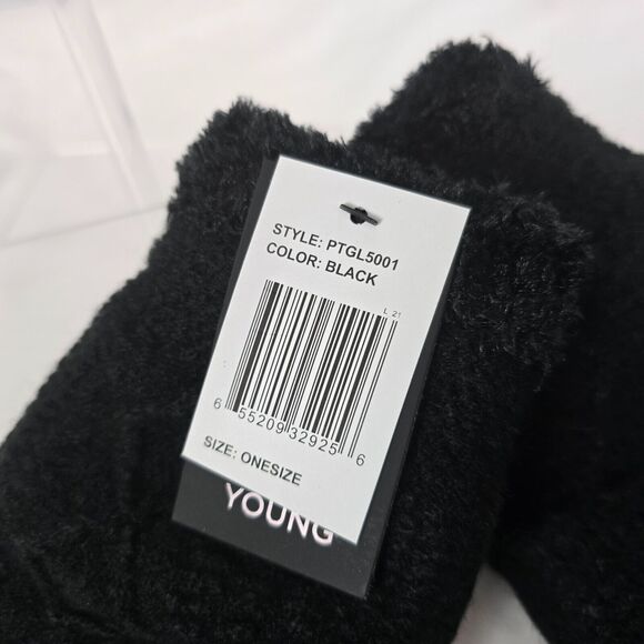 David and Young Hat & Gloves Women's OSFM Black Beanie Knit Very Soft NWT - Picture 14 of 16
